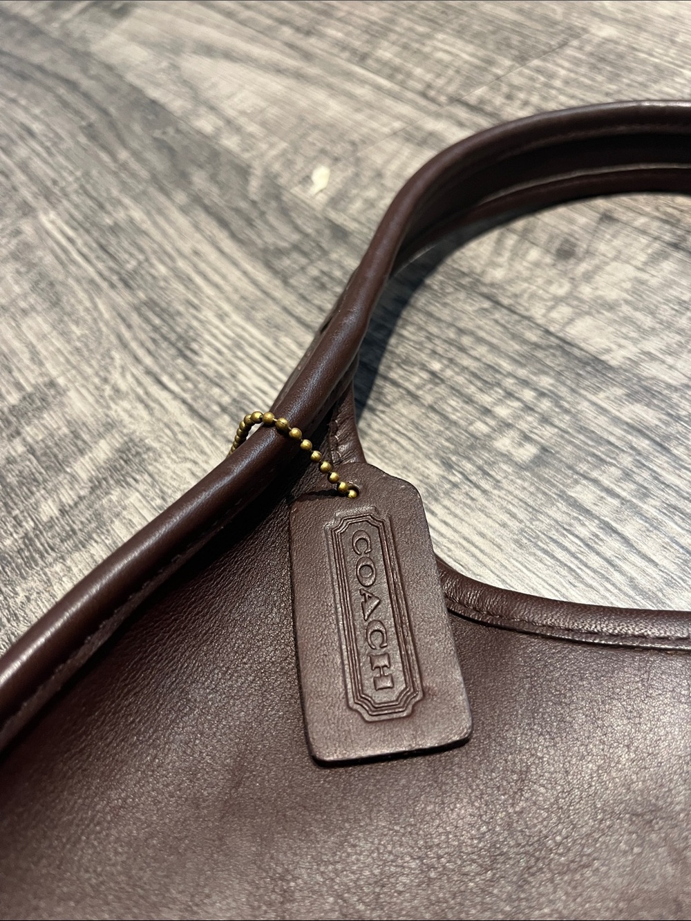Vintage ergo Coach Dark Brown Leather Hobo Shoulder Bag - Picture 2 of 3